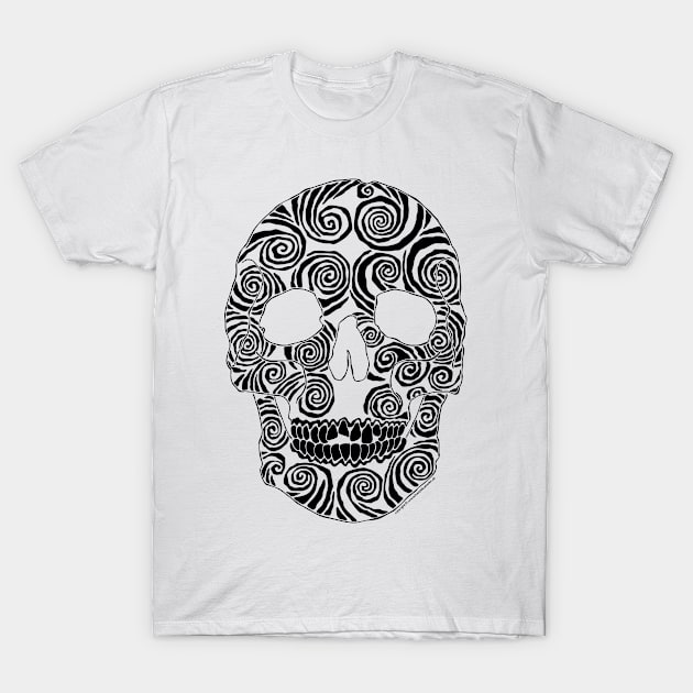 skull 9 black T-Shirt by arnoschaetzlekuenstler